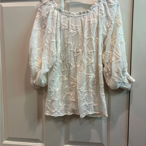 Jen's Pirate Booty Cream Embroidered Blouse - Picture 5 of 5